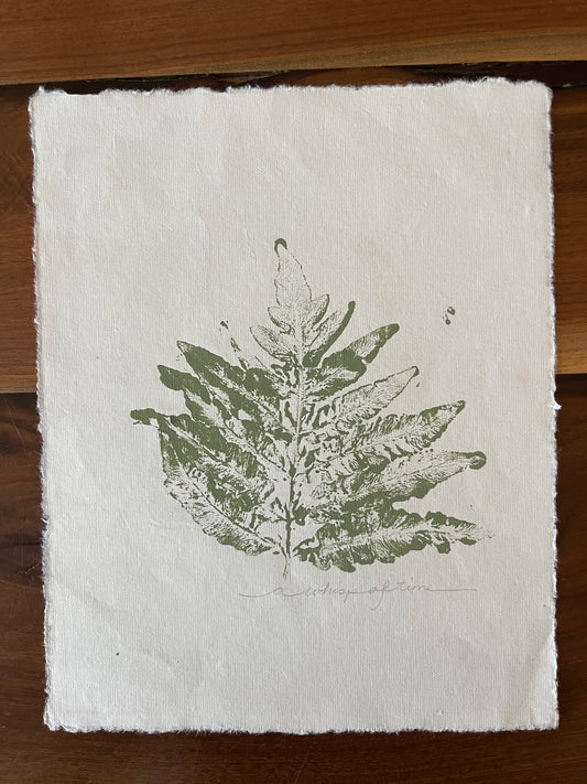 Fern leaf (wide) monoprint