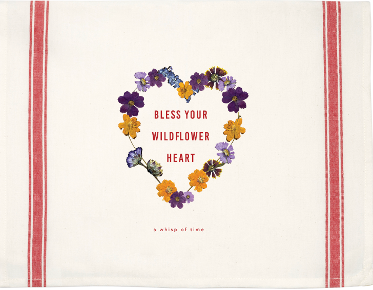 French Dishtowel with Wildflower digital art