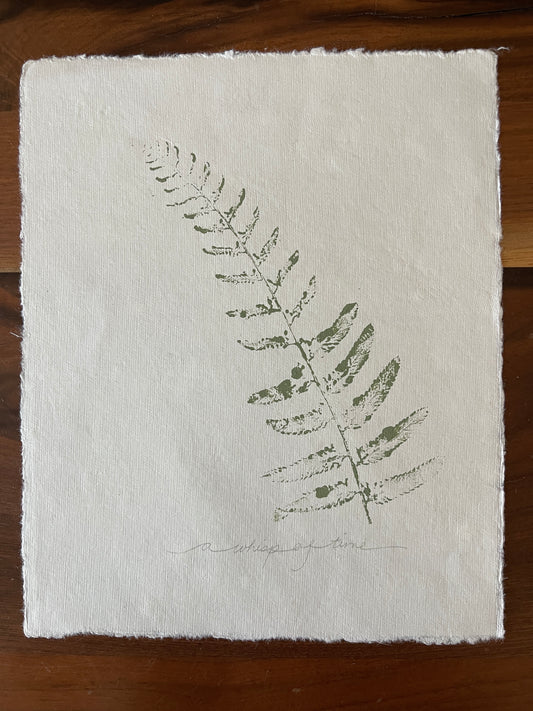 Fern leaf monoprint