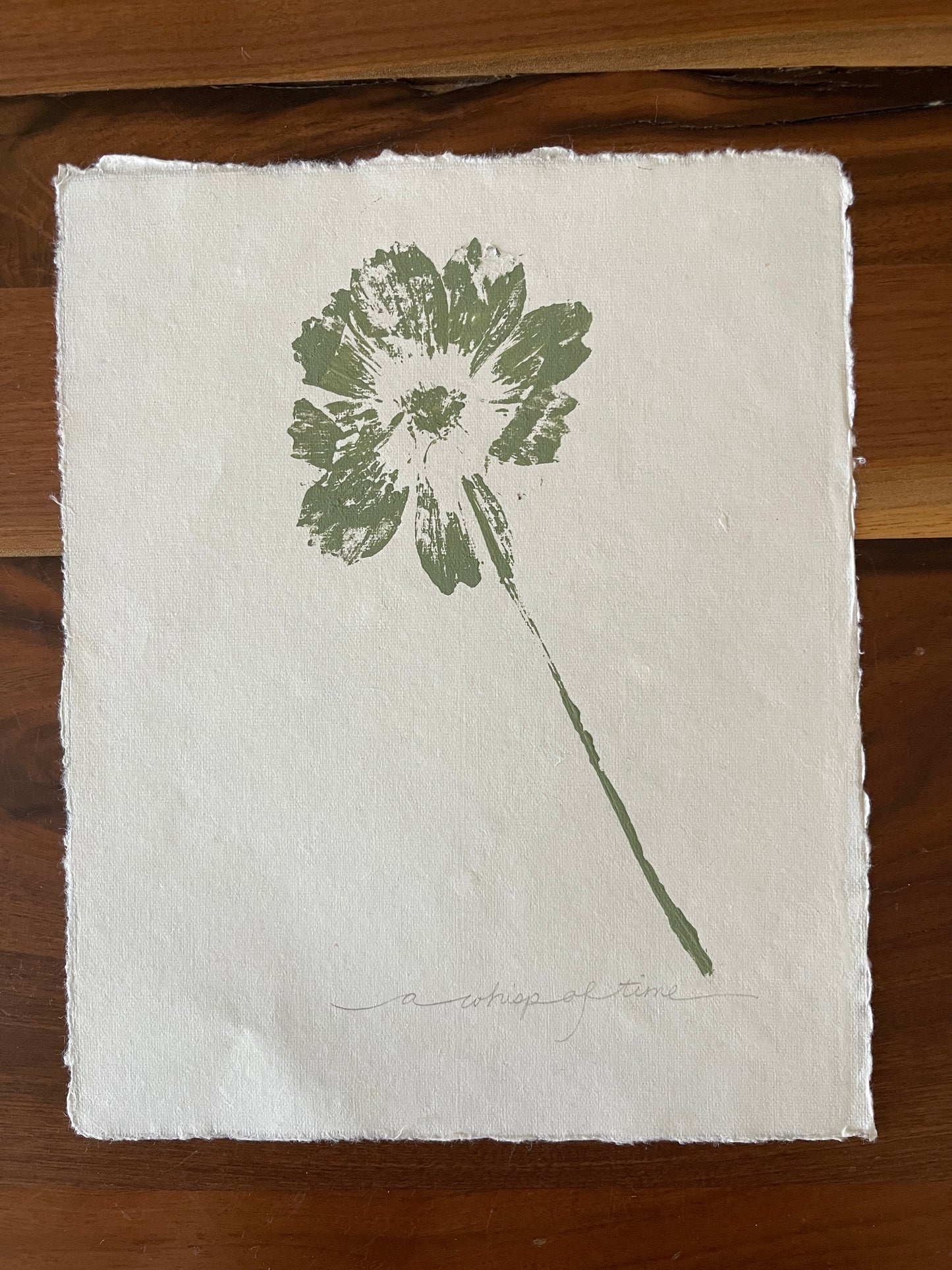 Wildflower monoprint sage